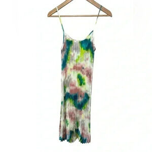 Water color pleated dress XS